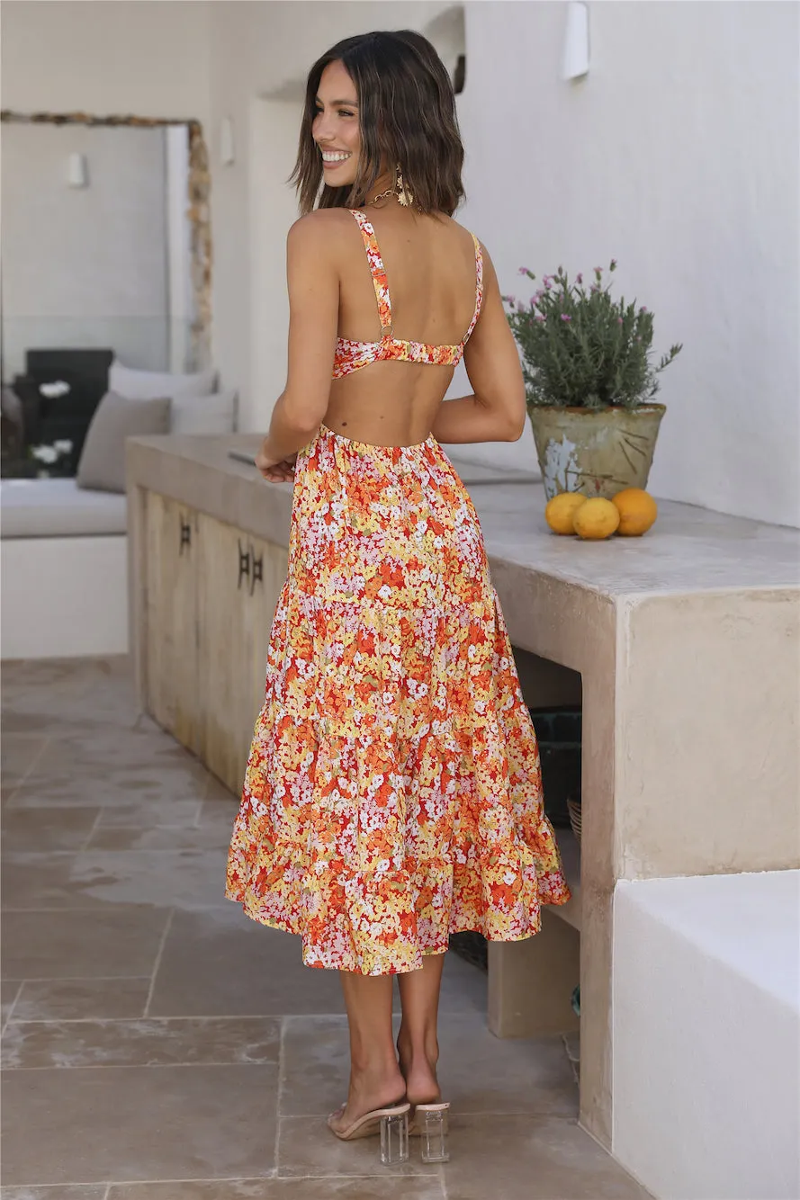 Idyllic Travels Maxi Dress Orange sold by Fortunate One product image thumbnail 5