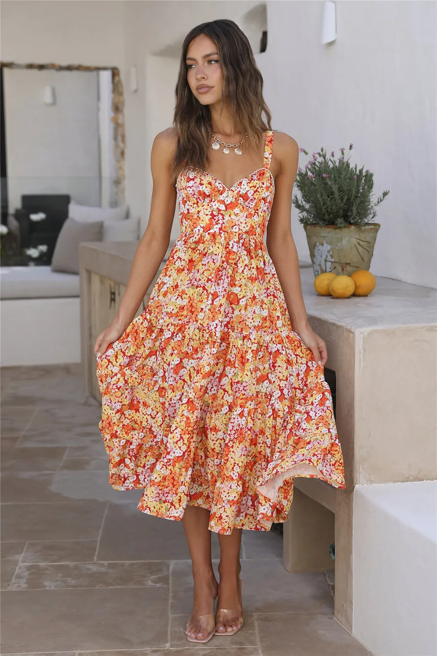 Idyllic Travels Maxi Dress Orange sold by Fortunate One product image thumbnail 2