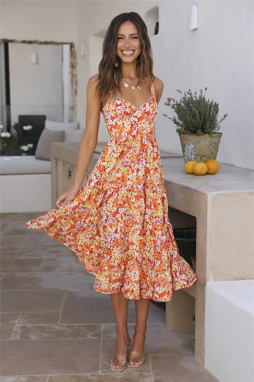 Idyllic Travels Maxi Dress Orange sold by Fortunate One