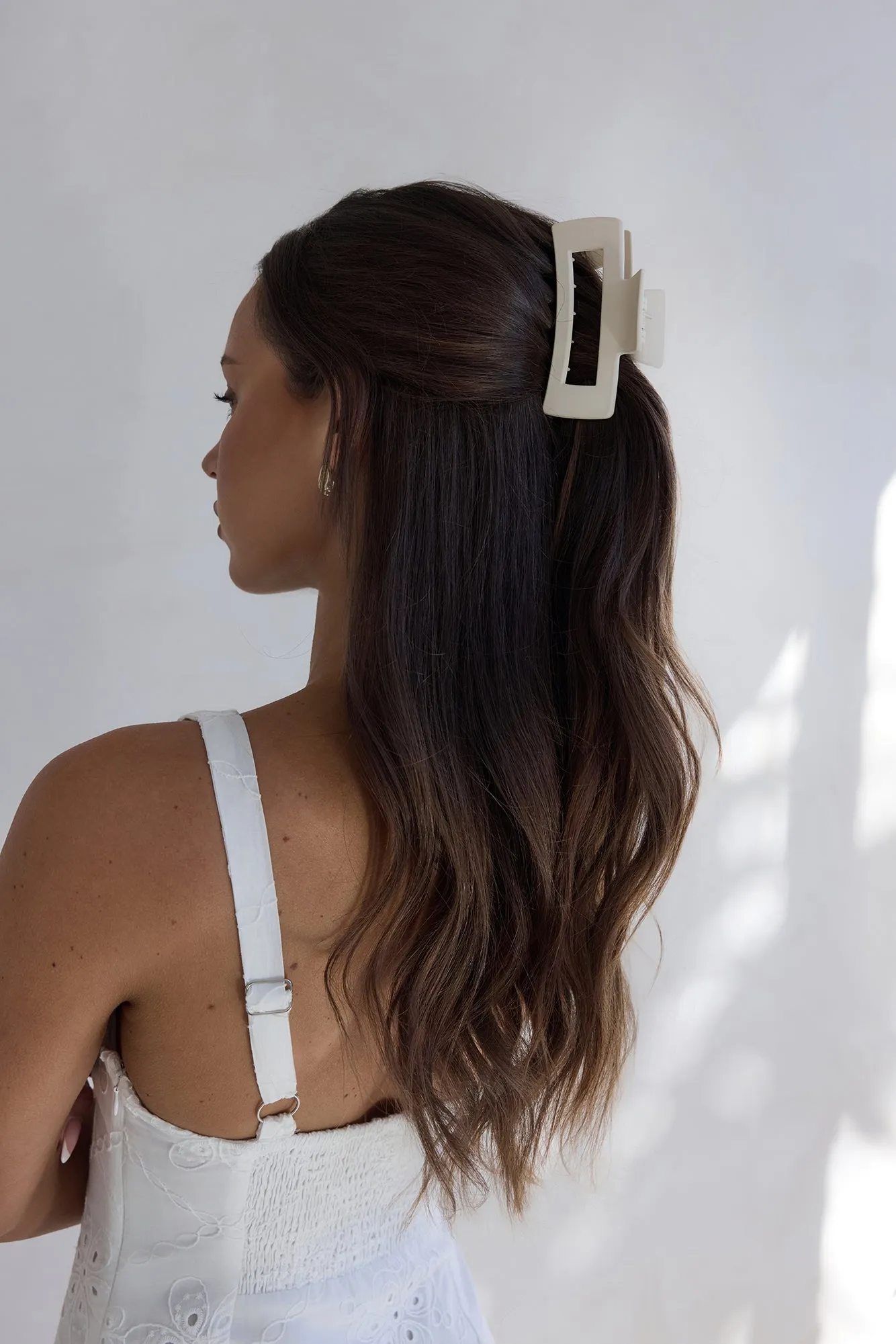 Seaside Retreat Claw Clip Cream sold by Fortunate One