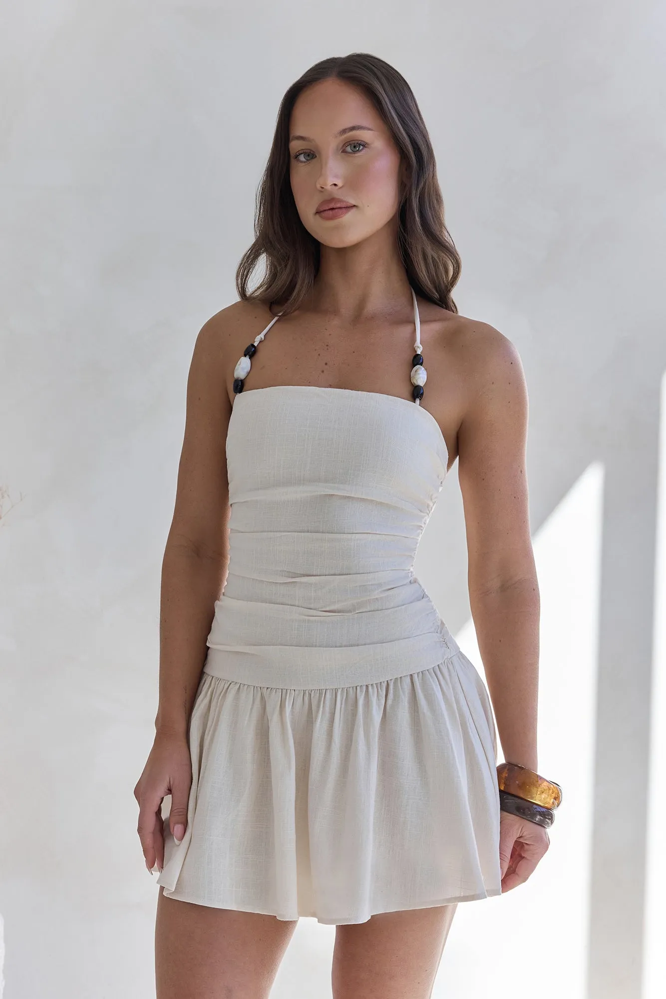 Marianna Mini Dress Cream sold by Fortunate One product image thumbnail 3