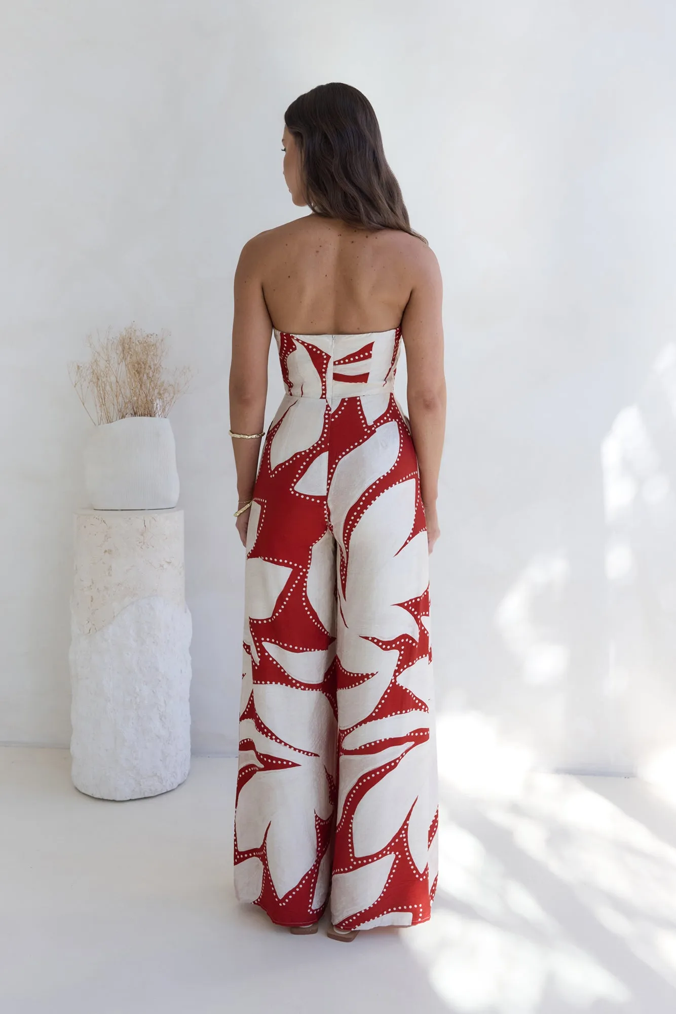 Arlette Halter Jumpsuit Arlette Red sold by Fortunate One product image thumbnail 2