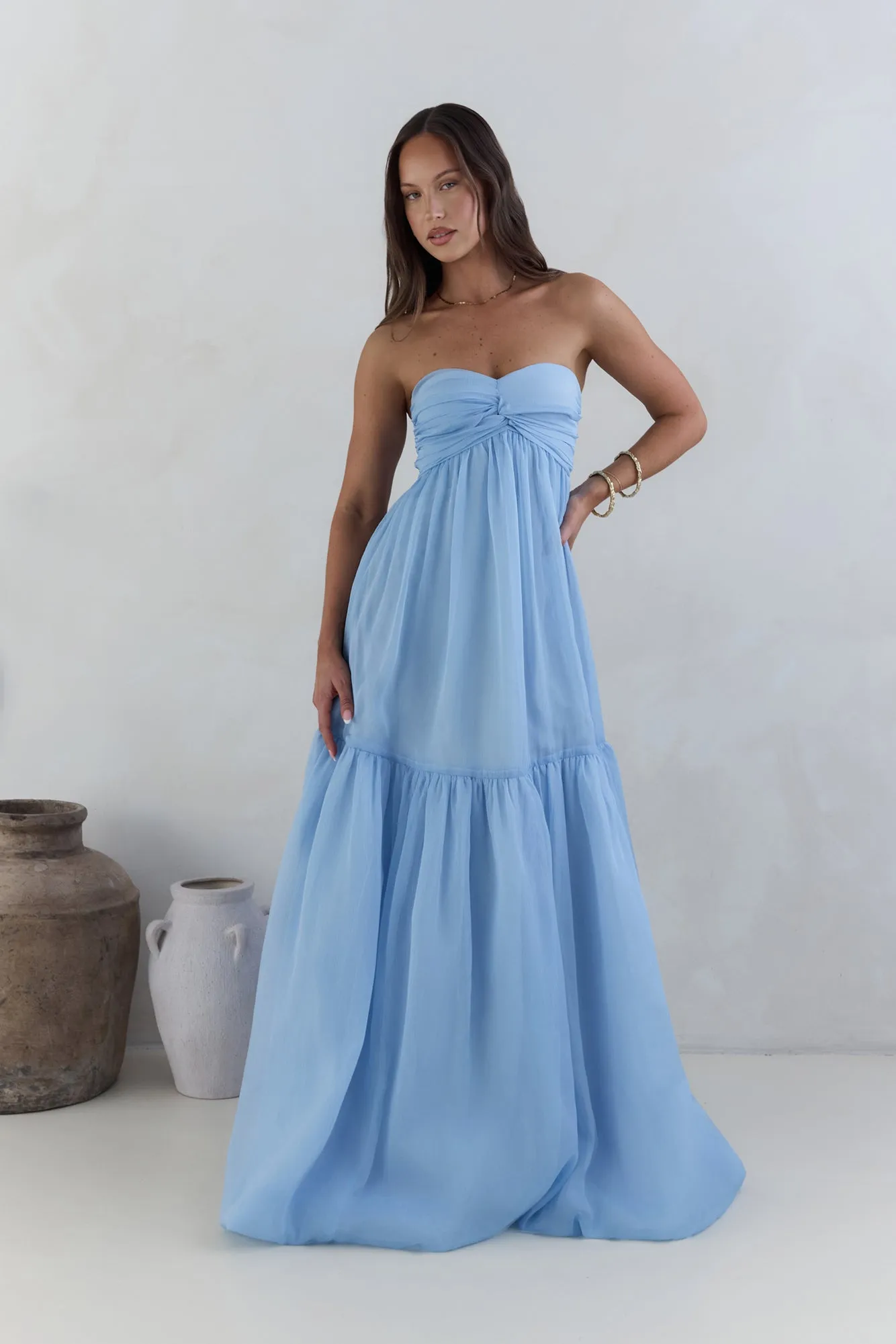 Unforgettable Style Strapless Maxi Dress Blue sold by Fortunate One product image thumbnail 4