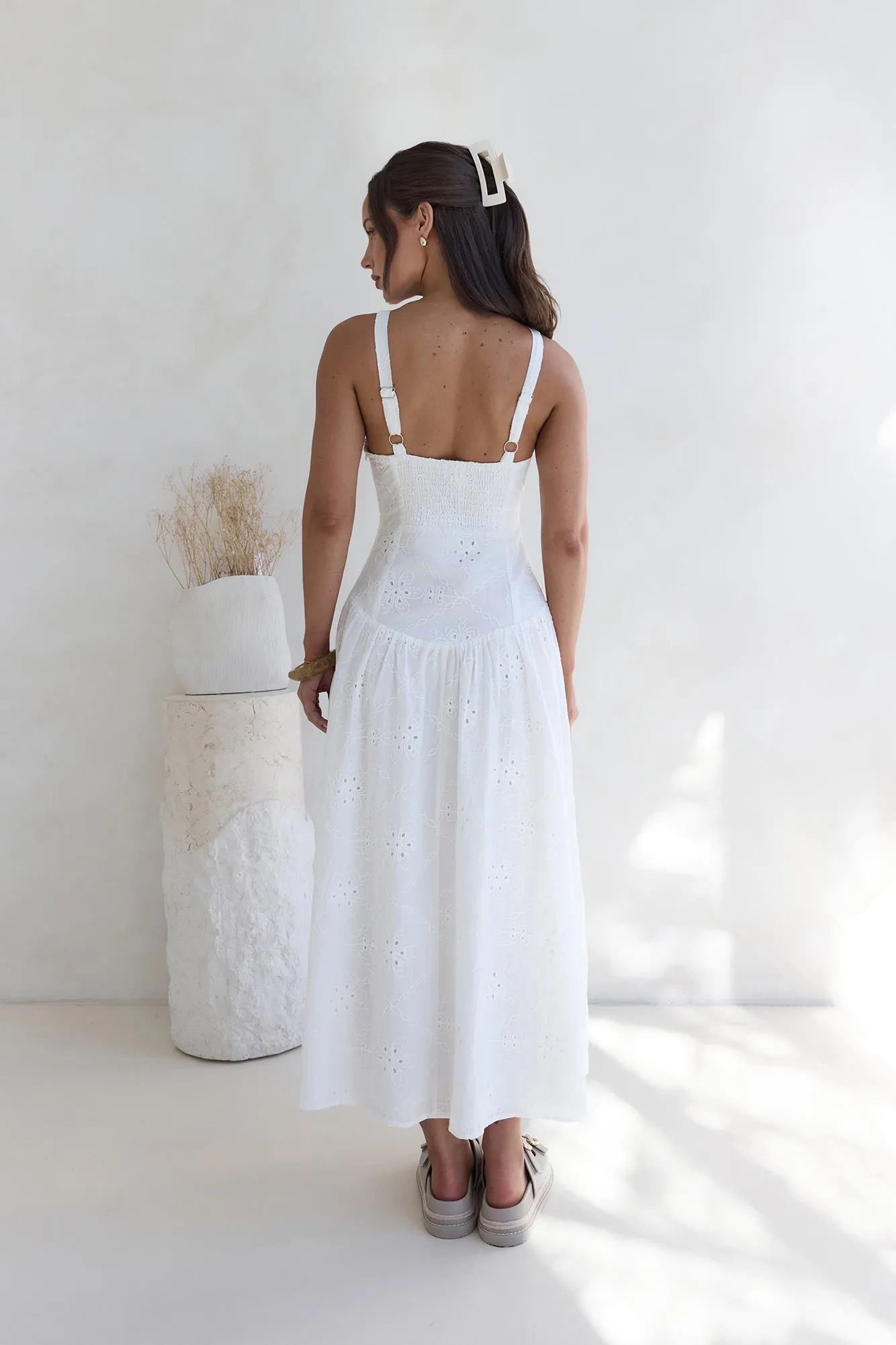 Jasmine Jewel Embroidered Maxi Dress White sold by Fortunate One product image thumbnail 2
