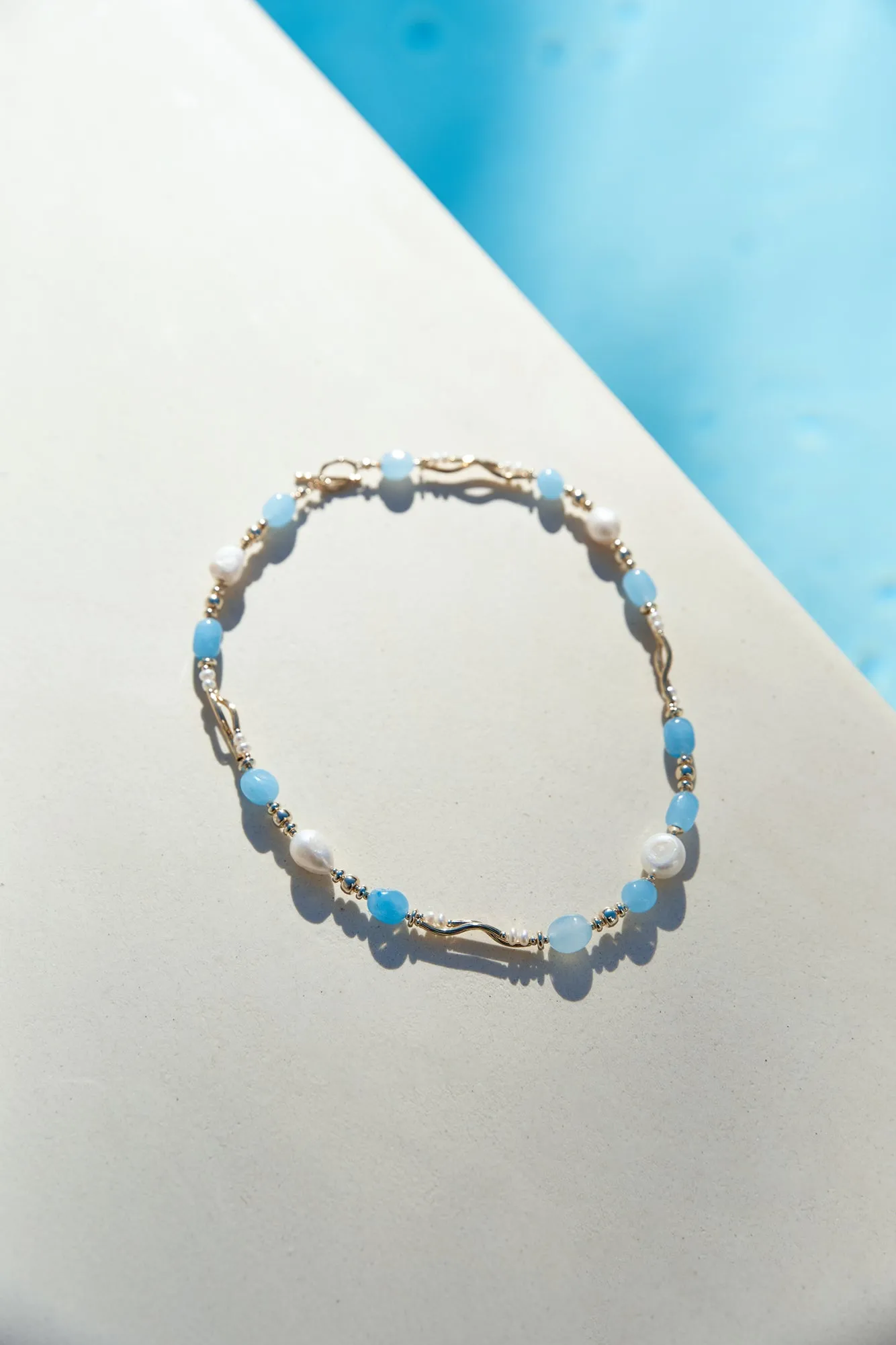 Sea Glass Necklace Blue sold by Fortunate One product image thumbnail 2