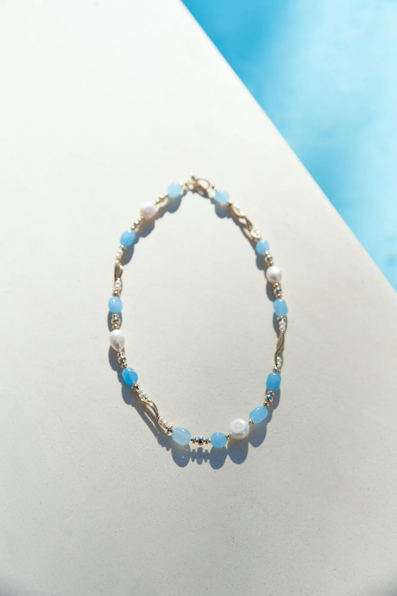Sea Glass Necklace Blue sold by Fortunate One product image thumbnail 4