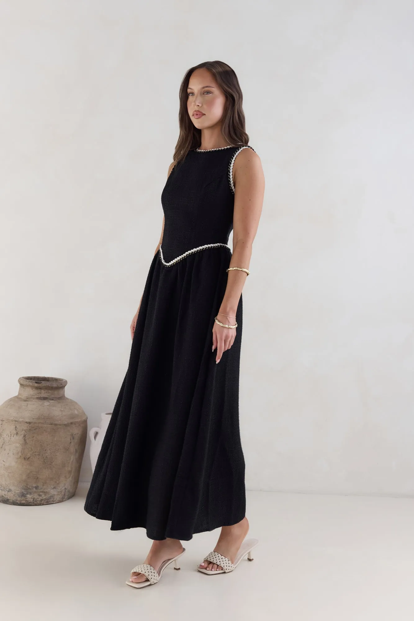 Sea Breeze Stories Maxi Dress Black sold by Fortunate One