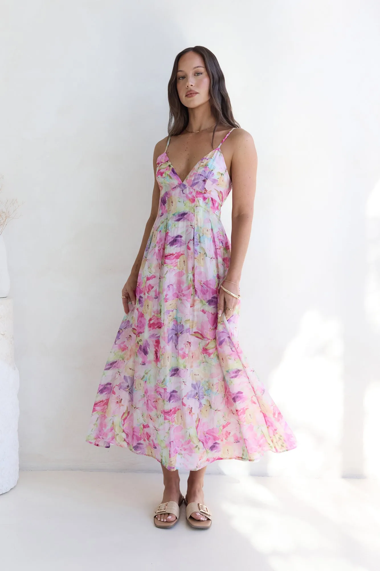 Tides Of Colour Midi Dress Print sold by Fortunate One