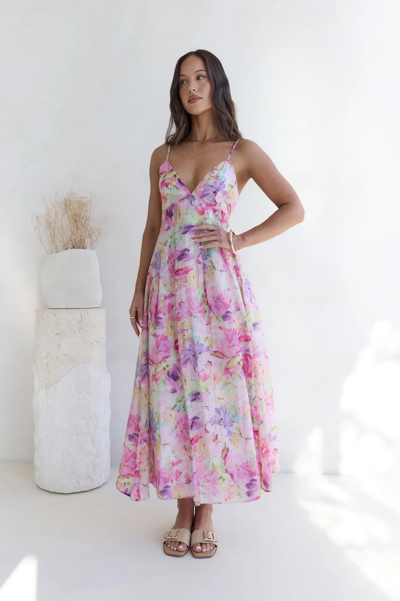 Tides Of Colour Midi Dress Print sold by Fortunate One product image thumbnail 3