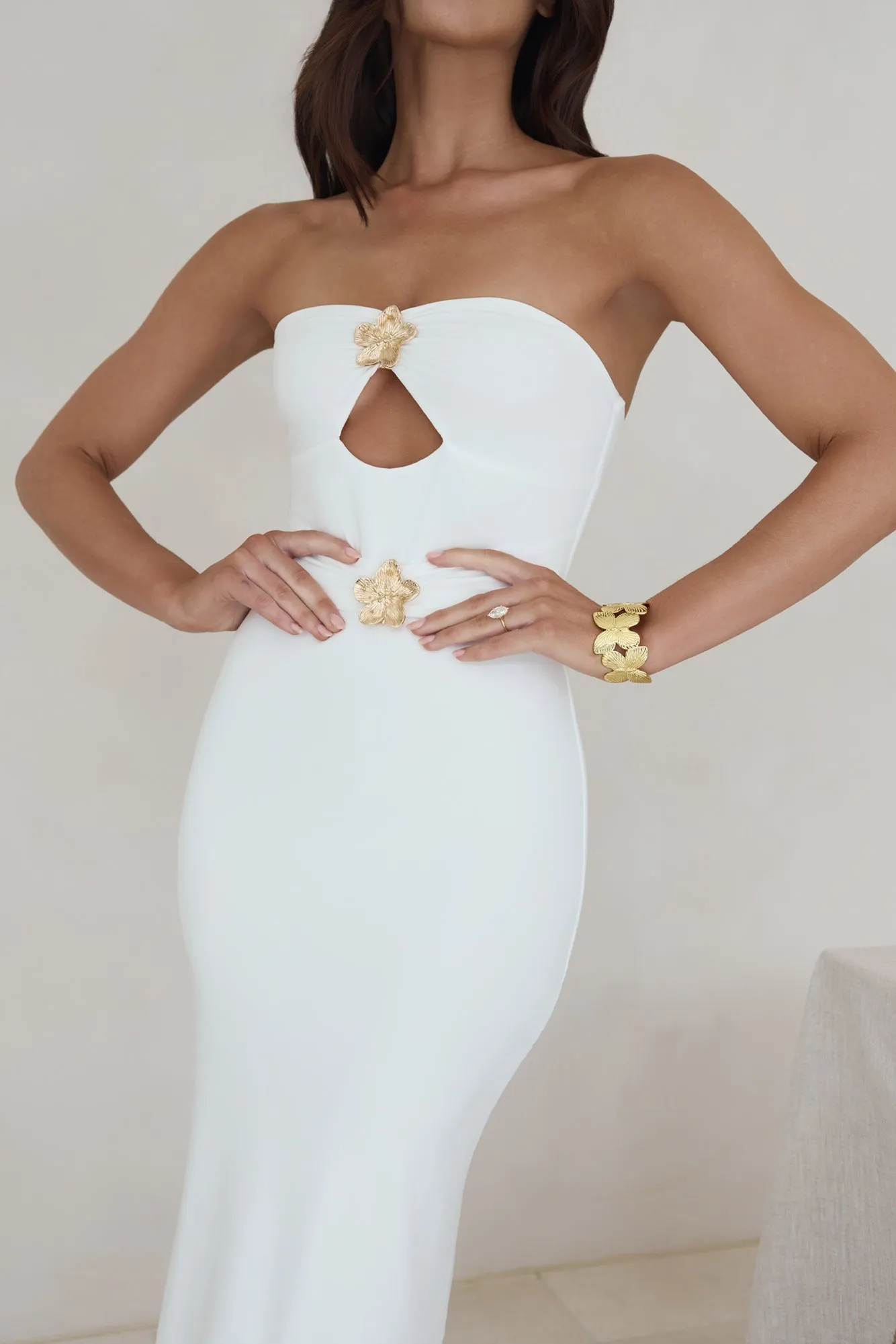 Sandy Stars Strapless Maxi Dress White sold by Fortunate One product image thumbnail 5