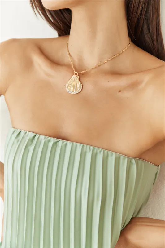 18k Gold Plated Seashore Necklace Gold sold by Fortunate One