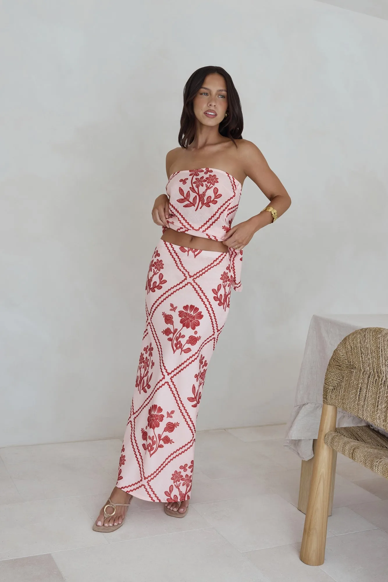 Minimale Maxi Skirt Red sold by Fortunate One product image thumbnail 5