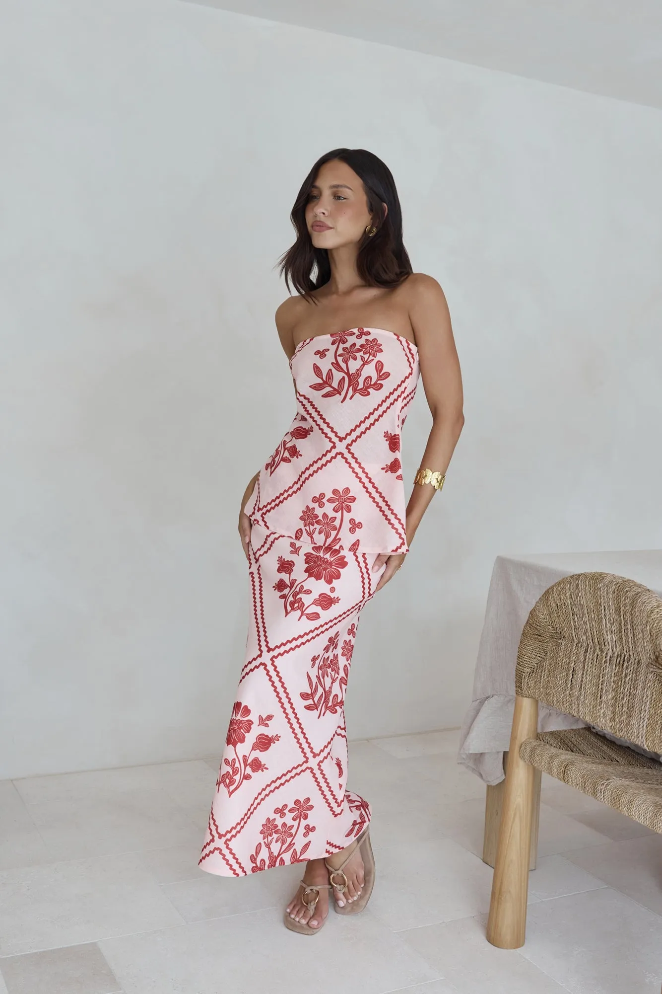 Minimale Maxi Skirt Red sold by Fortunate One product image thumbnail 3