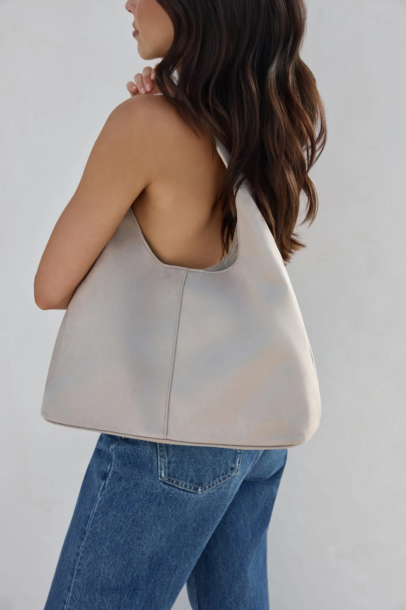 Tammy Shoulder Bag Mist Suede sold by Fortunate One product image thumbnail 3