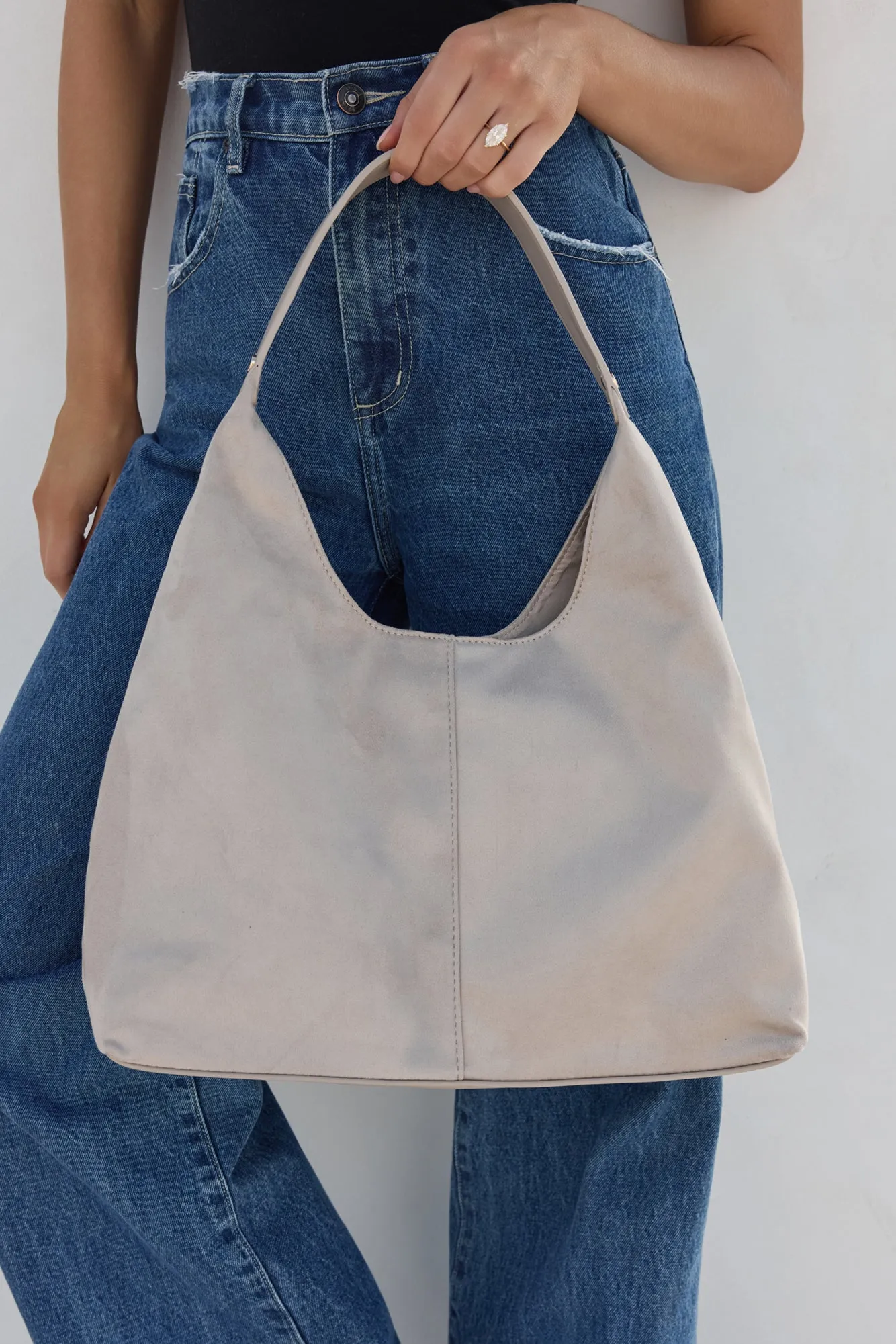 Tammy Shoulder Bag Mist Suede sold by Fortunate One product image thumbnail 4