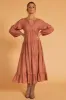 From My Heart Maxi Dress Rust sold by Fortunate One