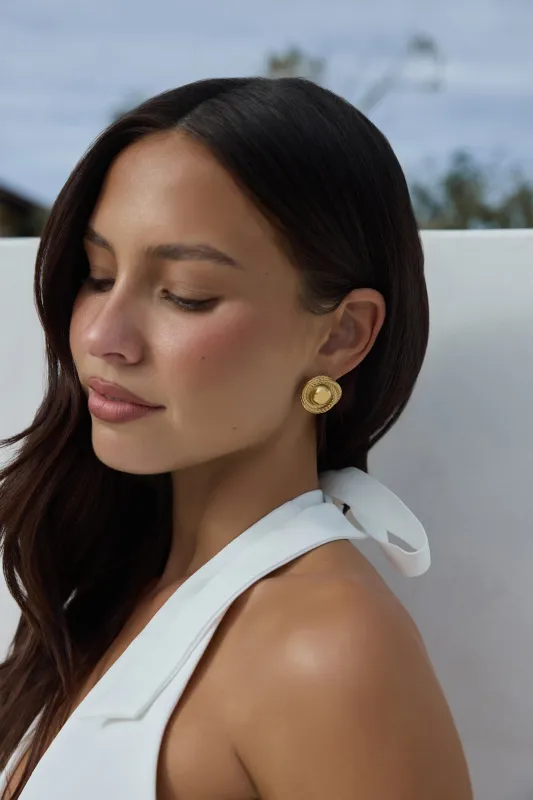 Boutique Piece Earrings Gold made by Fortunate One
