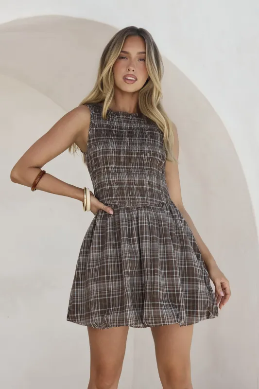 Sunrise Escapade Mini Dress Juno Check sold by Fortunate One