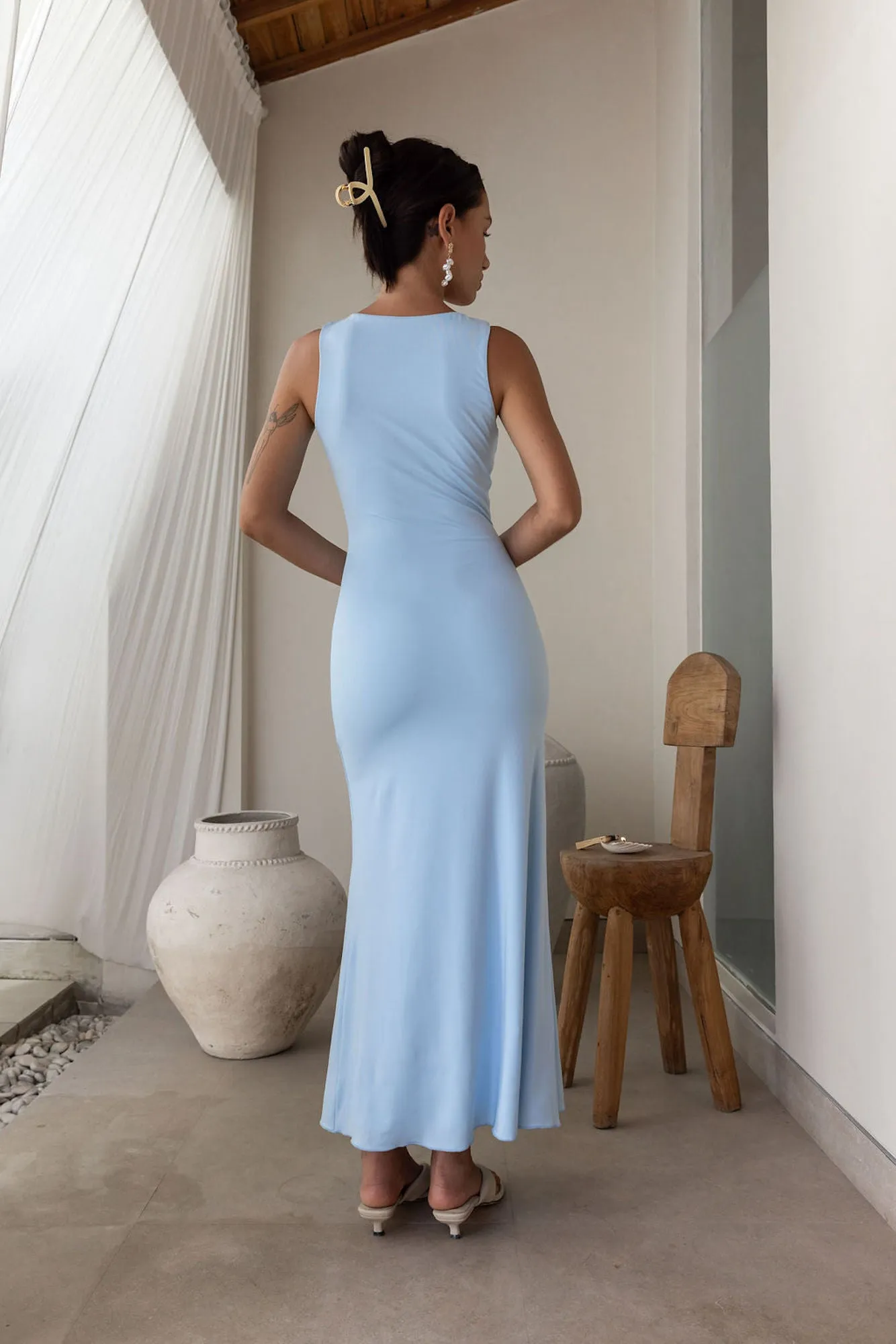 Coastal Caprice Maxi Dress Blue sold by Fortunate One product image thumbnail 2