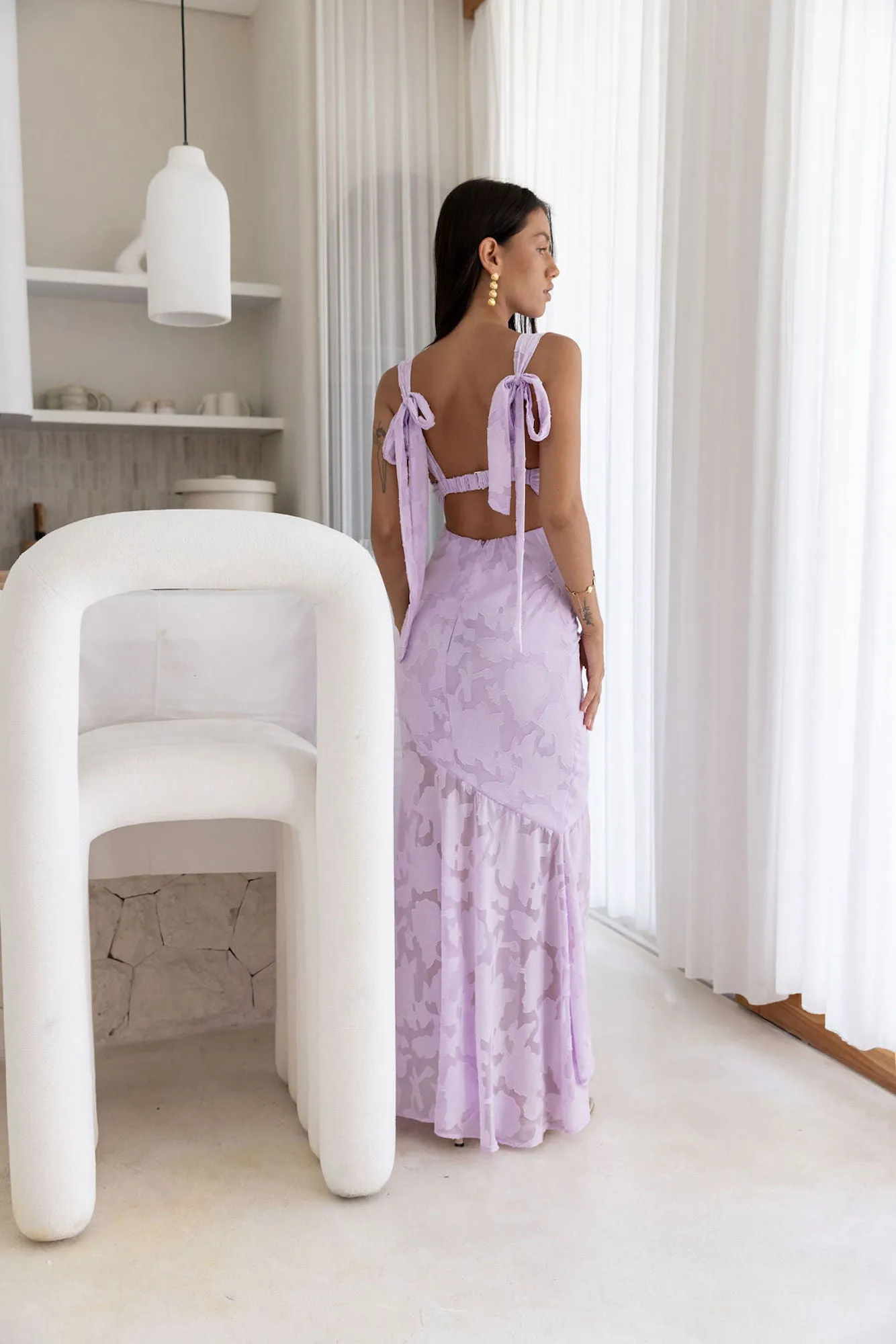 Lush Love Maxi Dress Lilac sold by Fortunate One product image thumbnail 2
