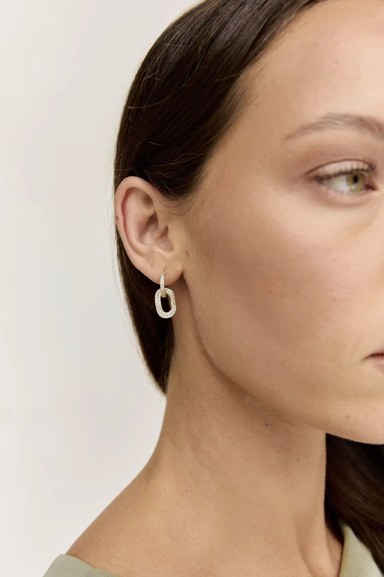 Diamond Love Earrings Gold sold by Fortunate One product image thumbnail 3