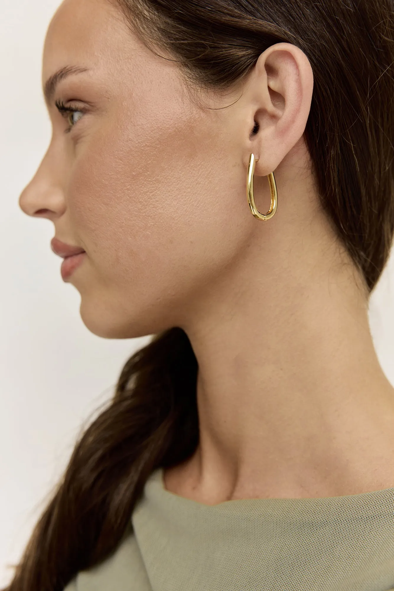 Halo Hoops Earrings Gold sold by Fortunate One product image thumbnail 2