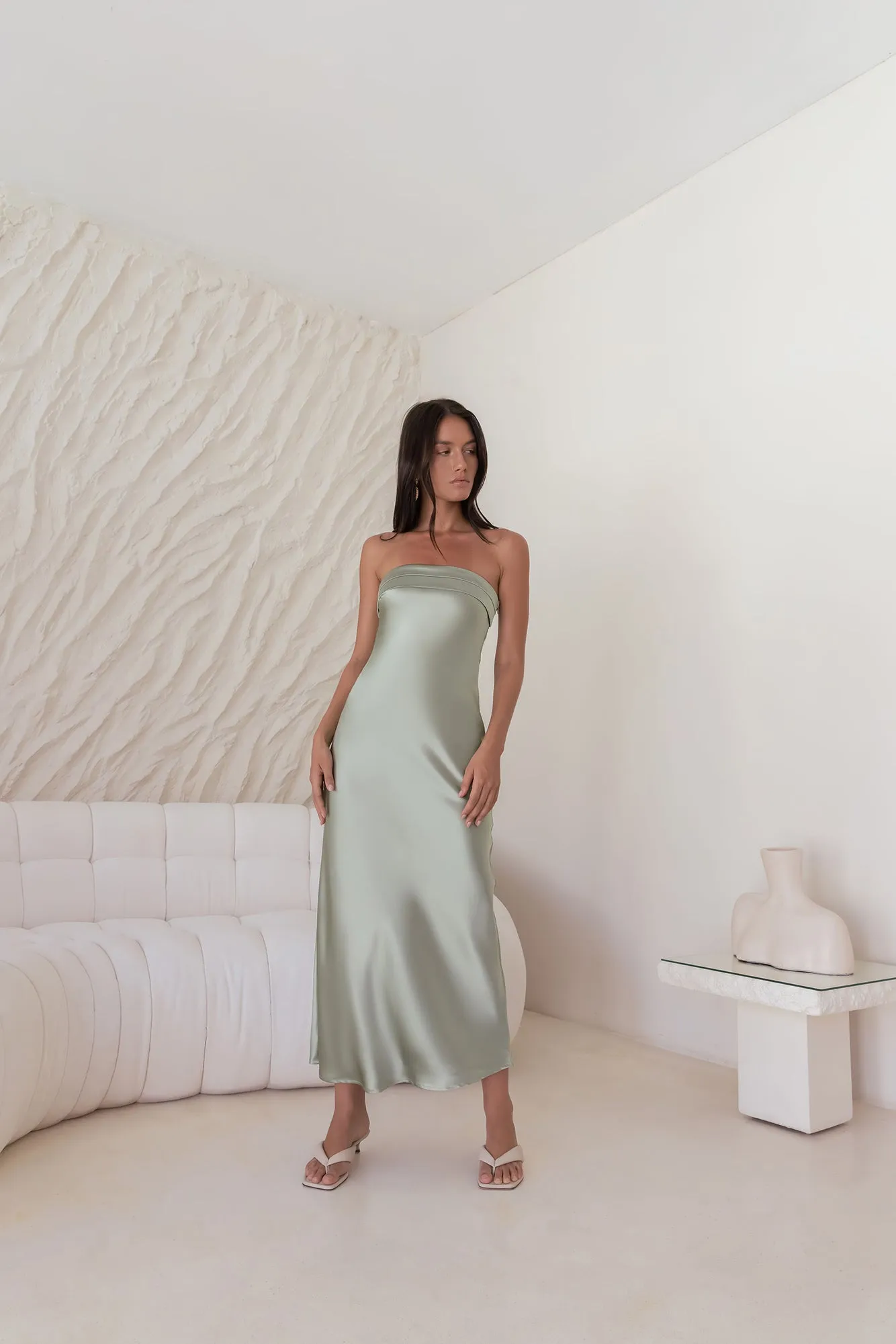 Gleam In Gold Maxi Dress Khaki sold by Fortunate One product image thumbnail 2