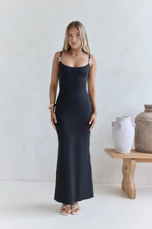 Dancing All Night Maxi Dress Black sold by Fortunate One