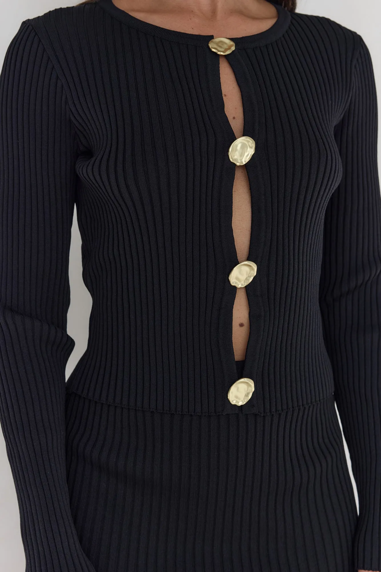 Snowdrop Knit Long Sleeve Top Black sold by Fortunate One product image thumbnail 4