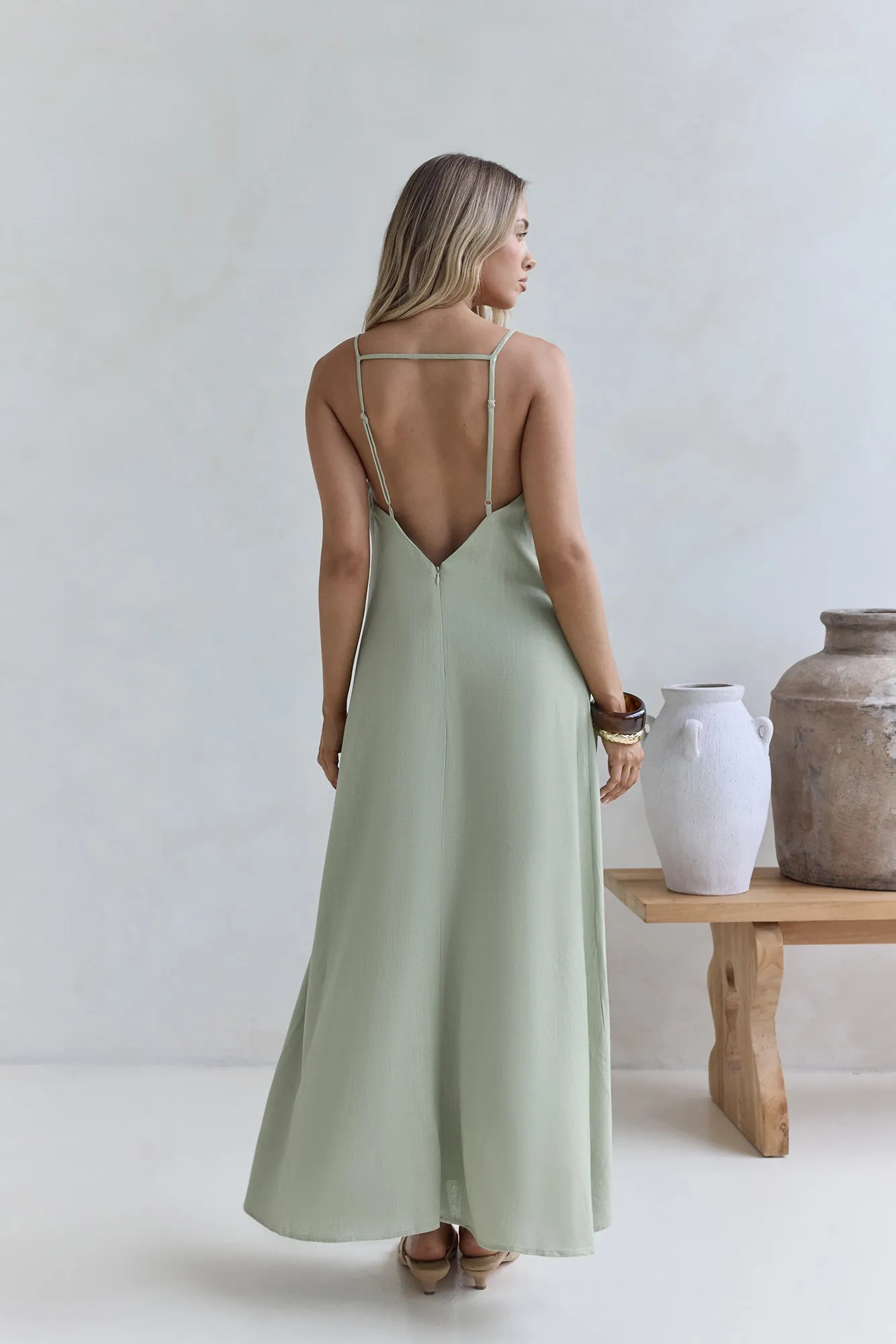 Warmth Of Love Maxi Dress Sage sold by Fortunate One product image thumbnail 5