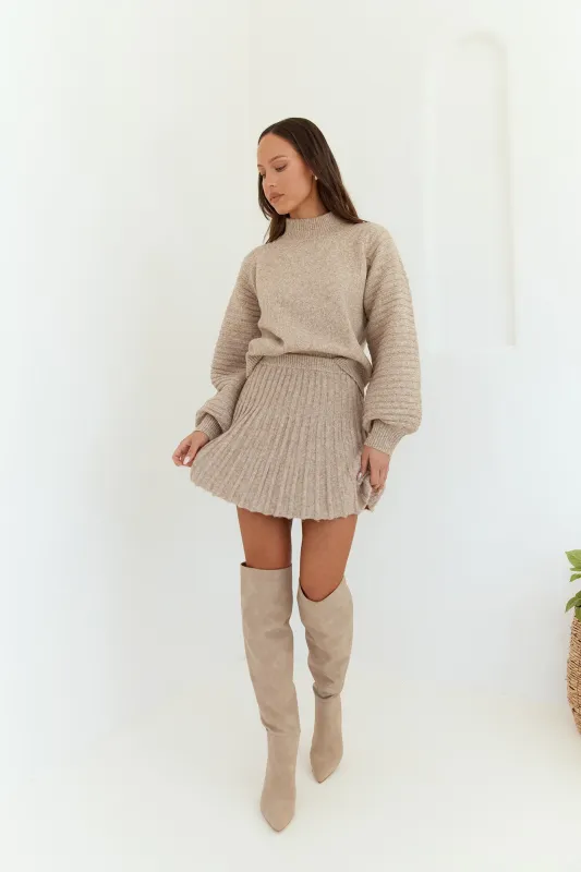 Seasonal Style Knit Sweater Camel sold by Fortunate One