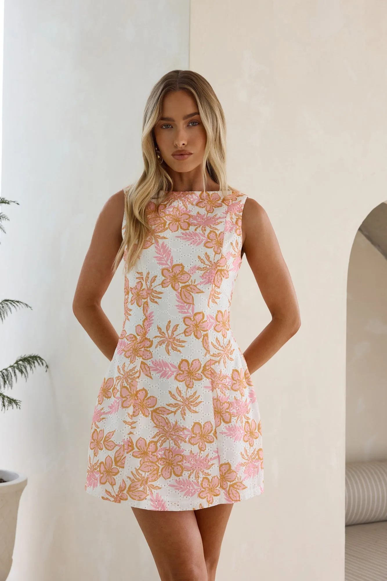 Soft Whispers Mini Dress Orange sold by Fortunate One