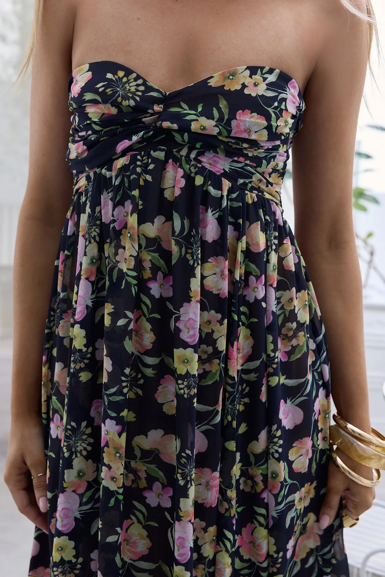 Twirl With Me Strapless Maxi Dress Black sold by Fortunate One product image thumbnail 4