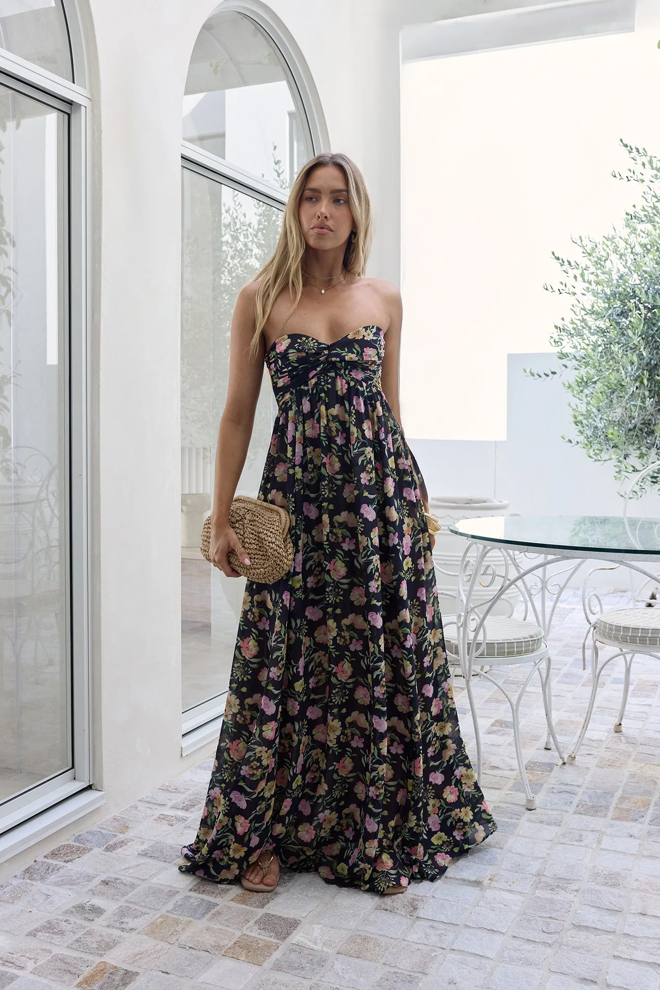 Twirl With Me Strapless Maxi Dress Black sold by Fortunate One product image thumbnail 5