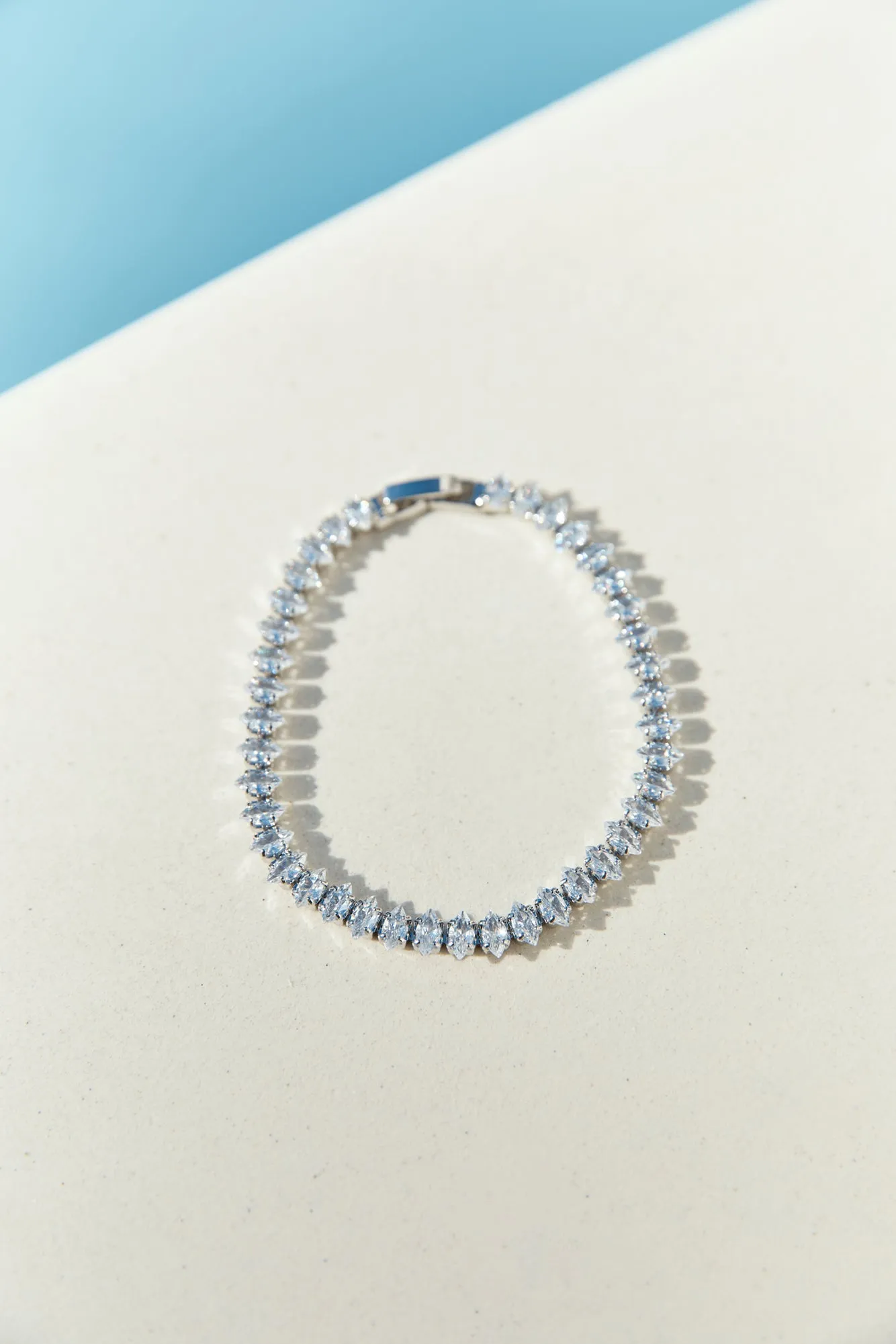 Tennis Bracelet Silver sold by Fortunate One product image thumbnail 2