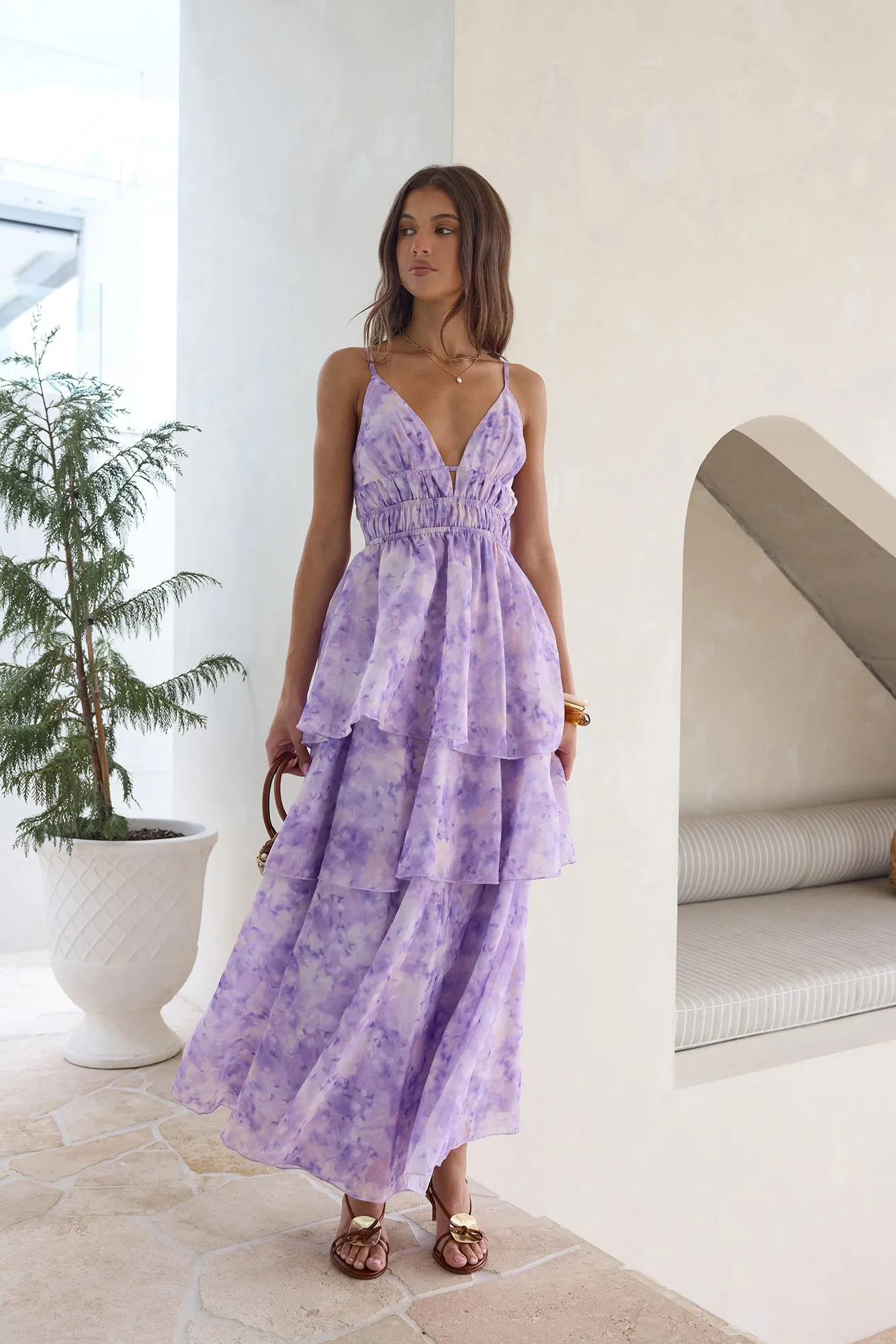 Perfect Party Maxi Dress Lilac sold by Fortunate One product image thumbnail 3