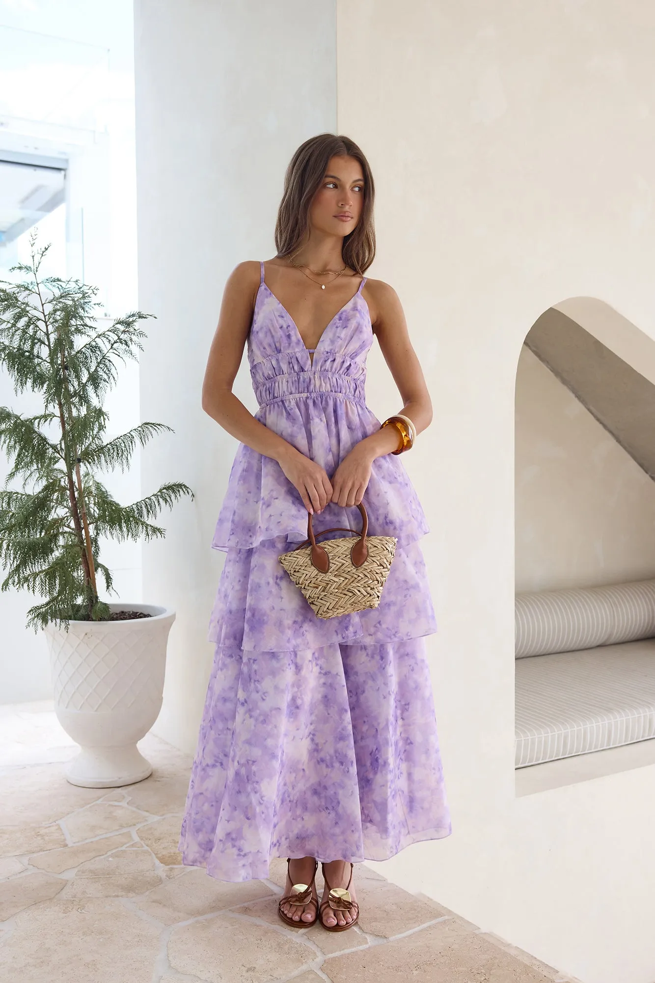 Perfect Party Maxi Dress Lilac sold by Fortunate One
