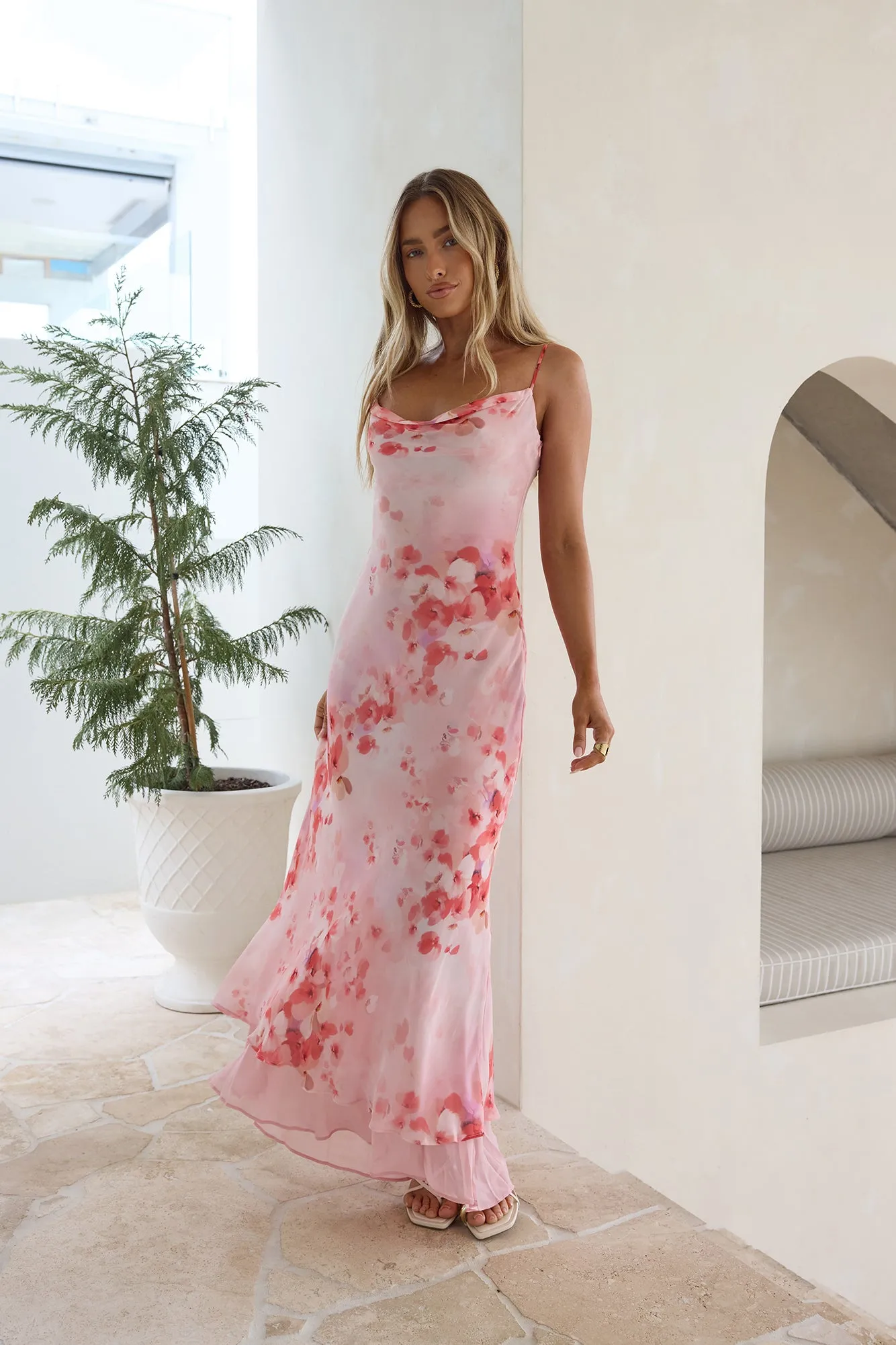 Orchid Whispers Maxi Dress Pink sold by Fortunate One product image thumbnail 4