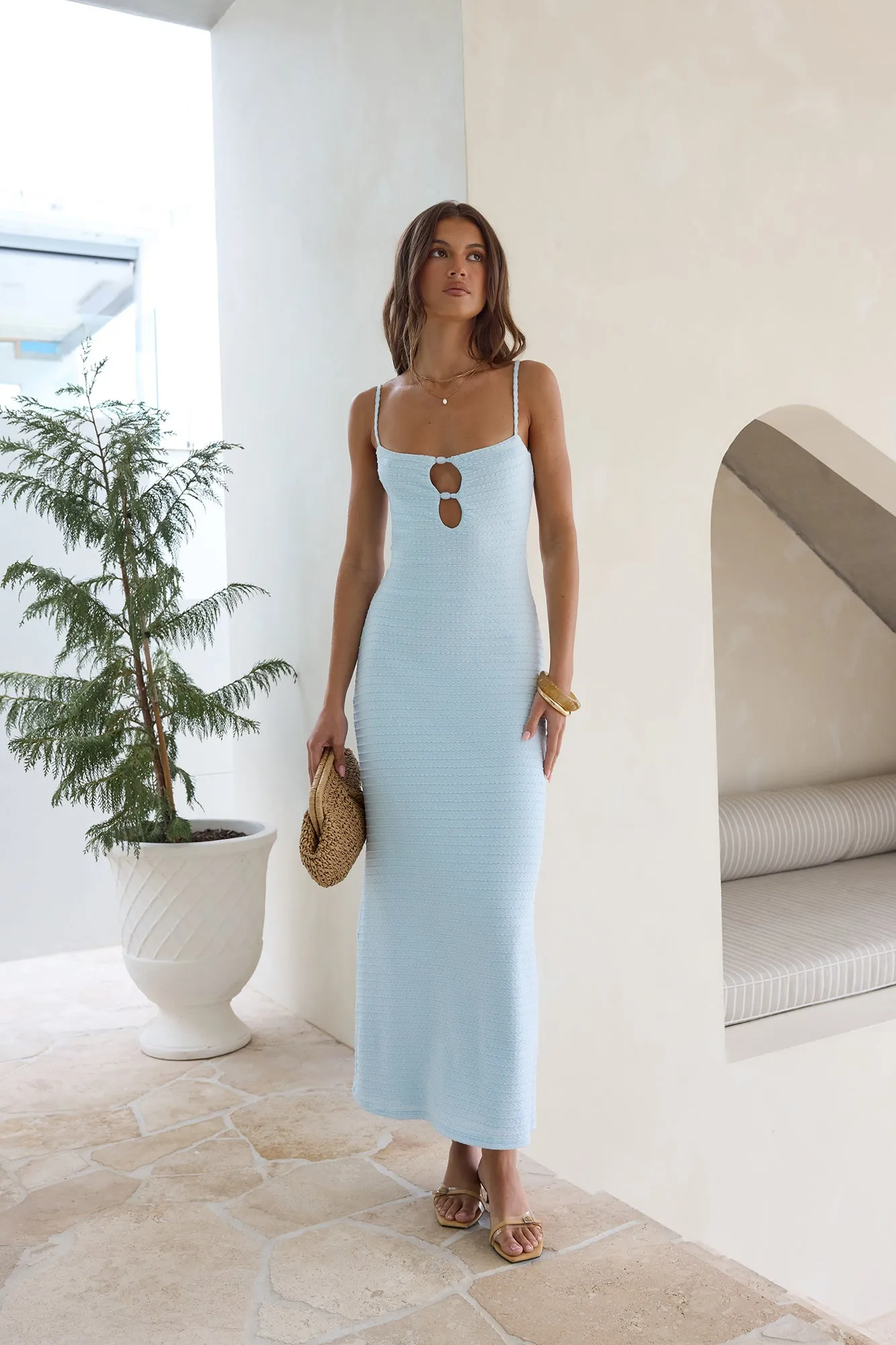 Lost In The Clouds Maxi Dress Blue sold by Fortunate One product image thumbnail 5