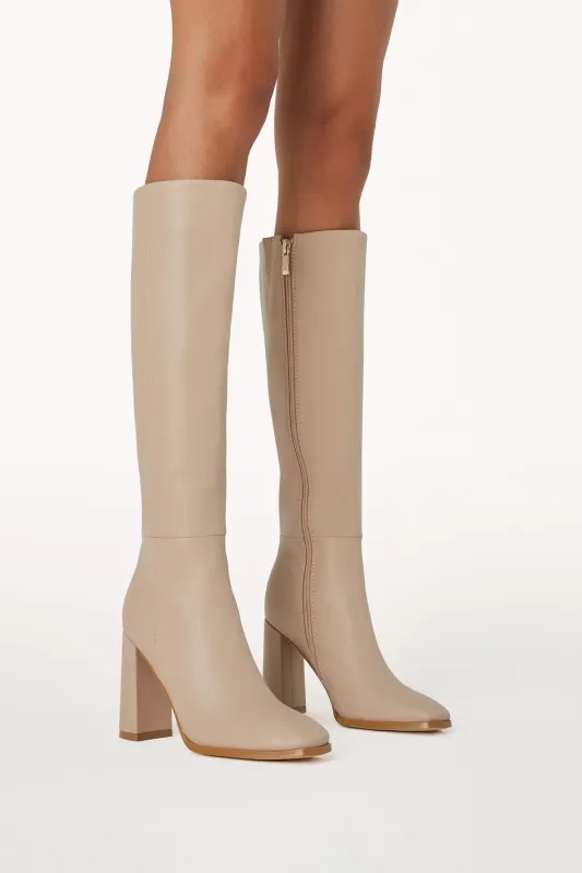 Rudy Knee High Boot Biscuit sold by Fortunate One
