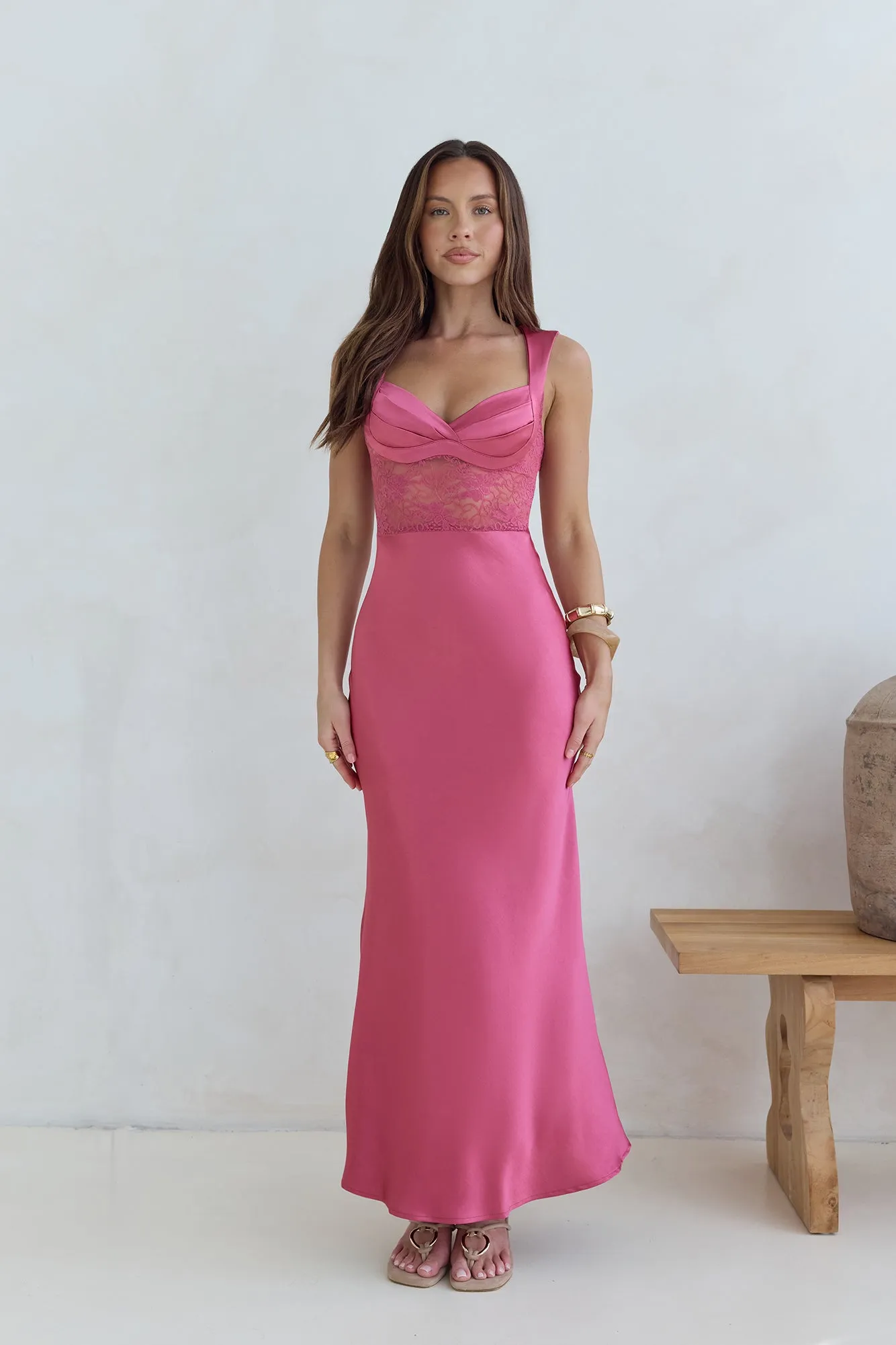 Milos Nights Midi Dress Rose sold by Fortunate One product image thumbnail 5