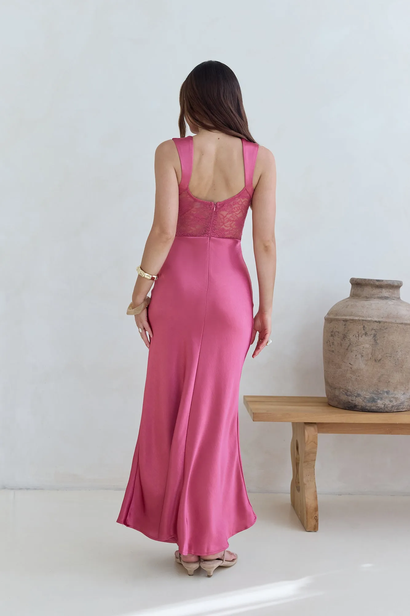 Milos Nights Midi Dress Rose sold by Fortunate One product image thumbnail 2