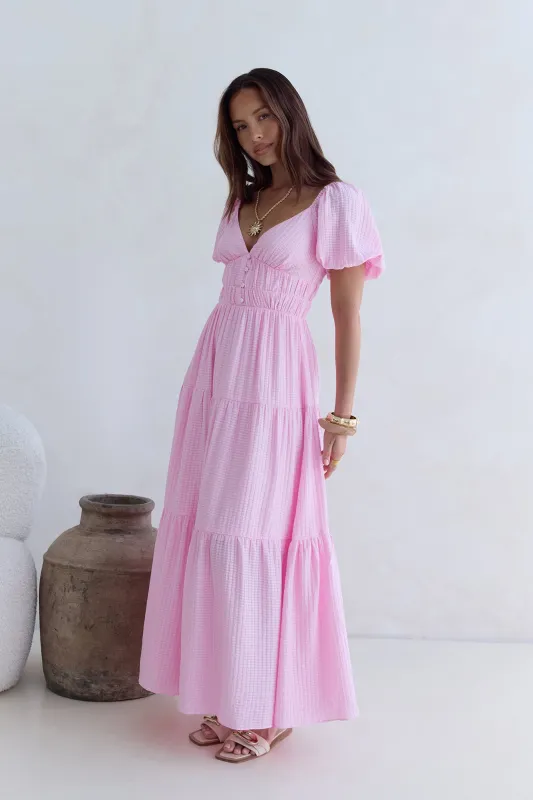Butterfly Wings Maxi Dress Pink sold by Fortunate One