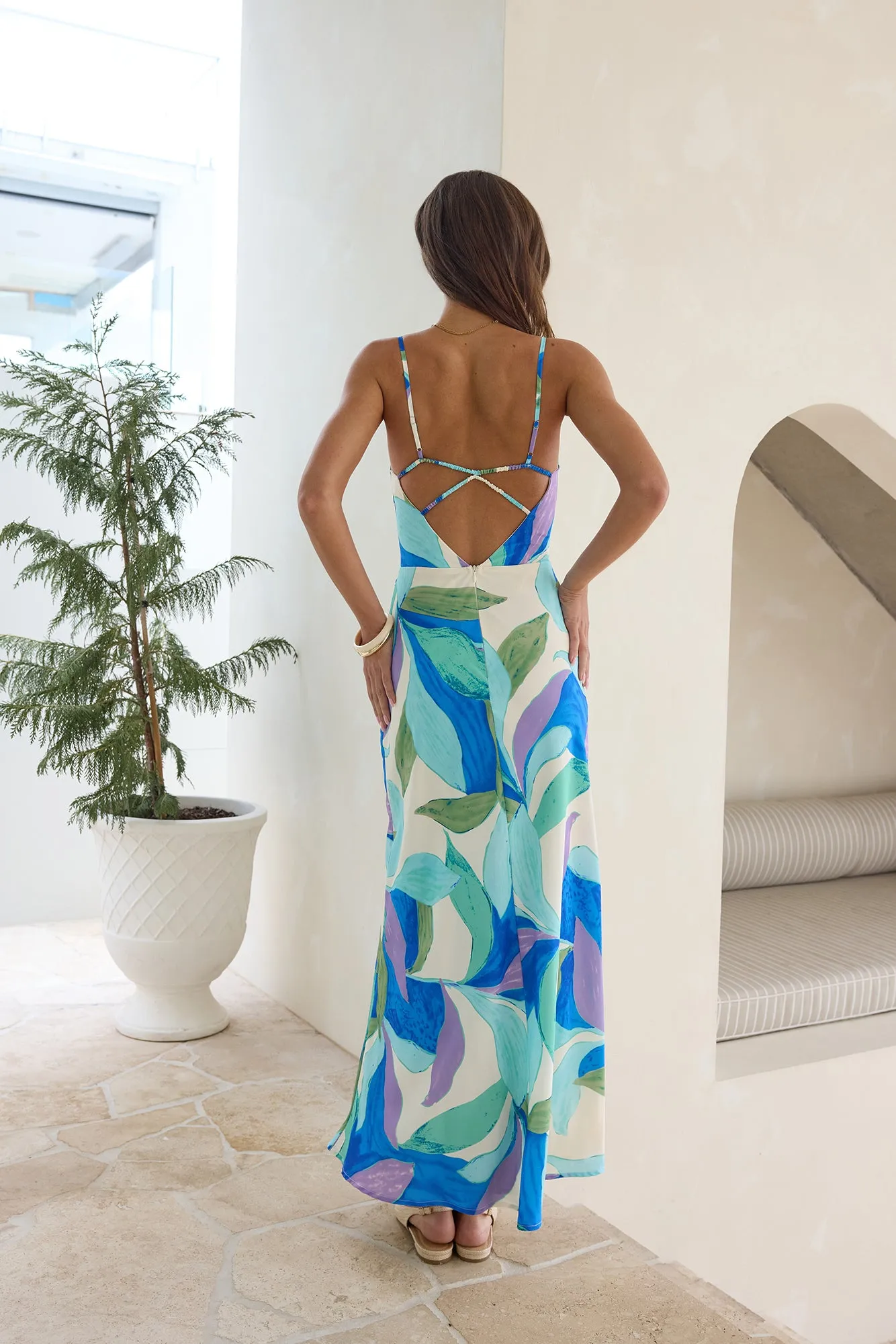 Sunset Glow Maxi Dress Blue sold by Fortunate One product image thumbnail 2