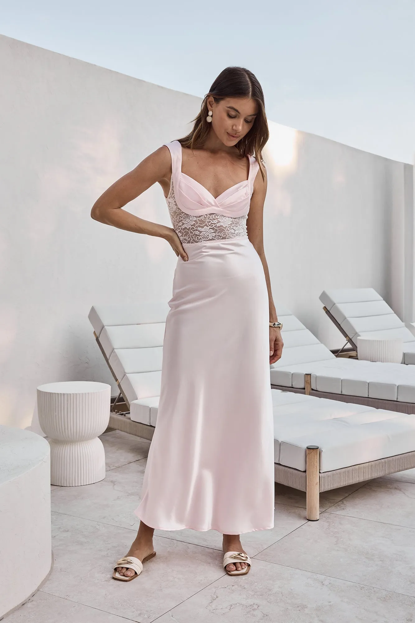 Milos Nights Midi Dress Pink sold by Fortunate One product image thumbnail 5