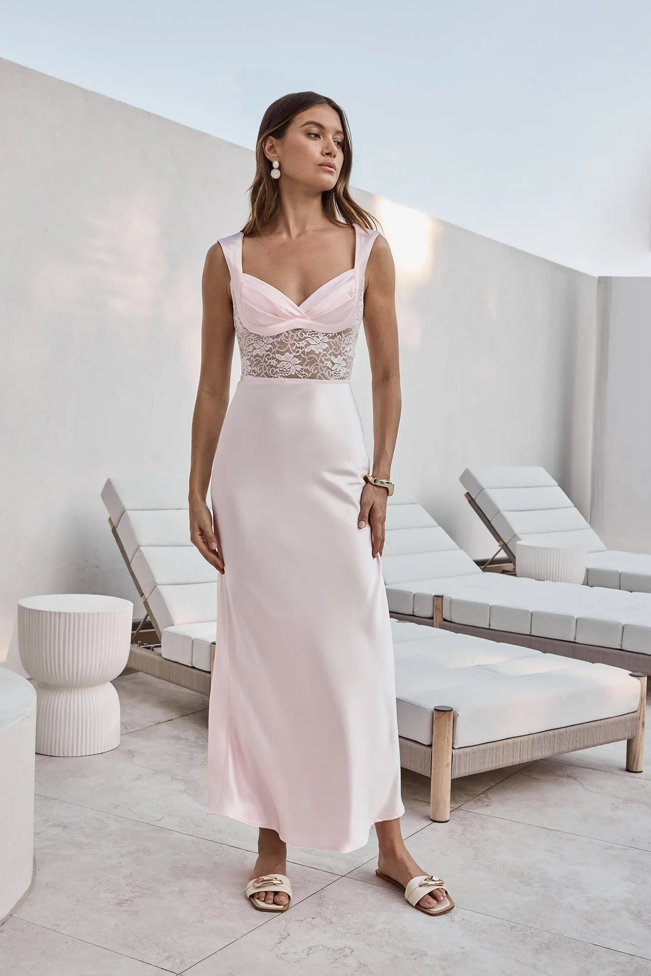 Milos Nights Midi Dress Pink sold by Fortunate One product image thumbnail 3