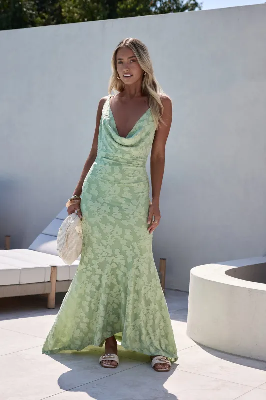 Tales From The Riviera Maxi Dress Sage sold by Fortunate One