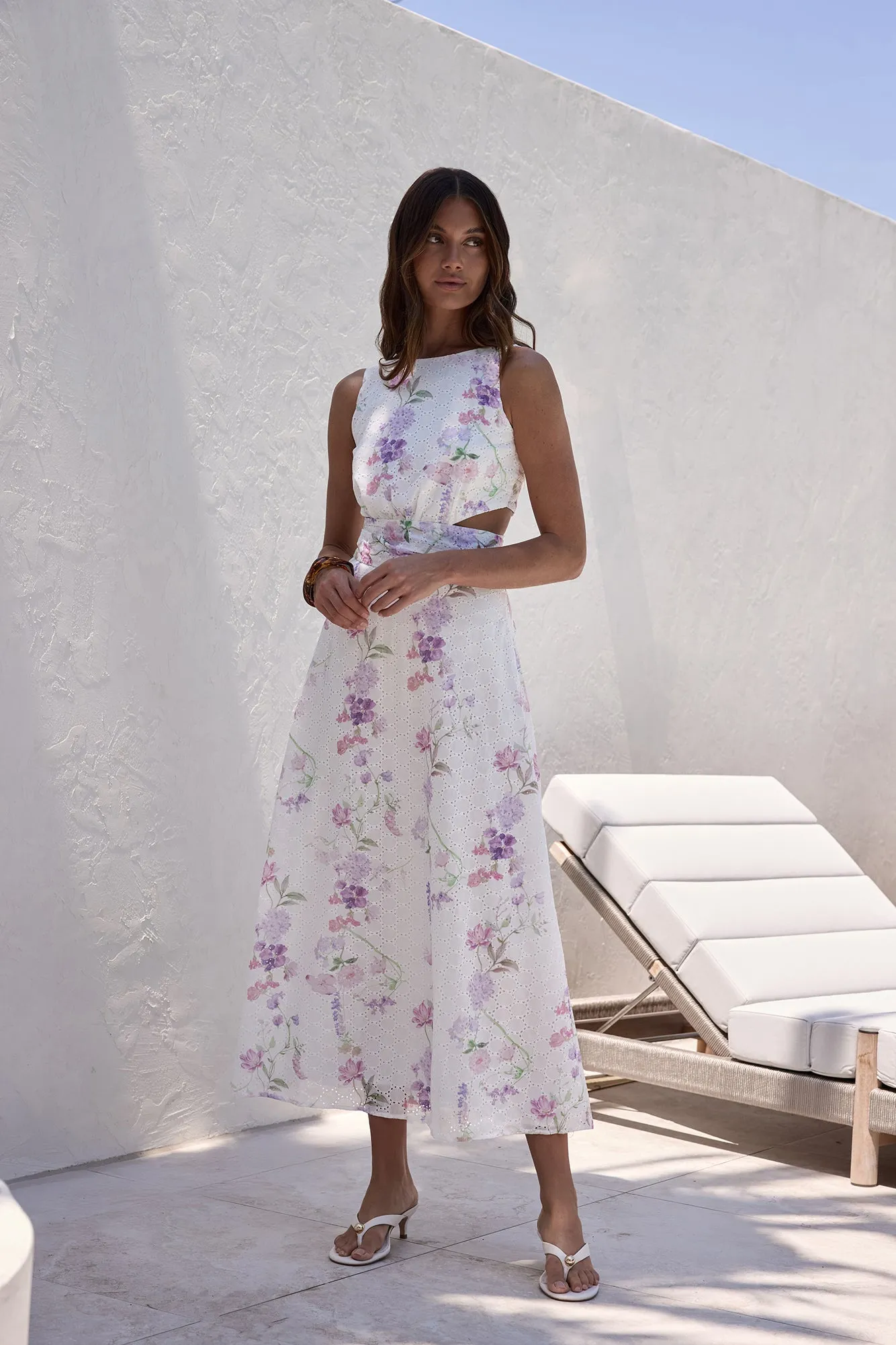 Blooming Lily Maxi Dress White sold by Fortunate One product image thumbnail 3