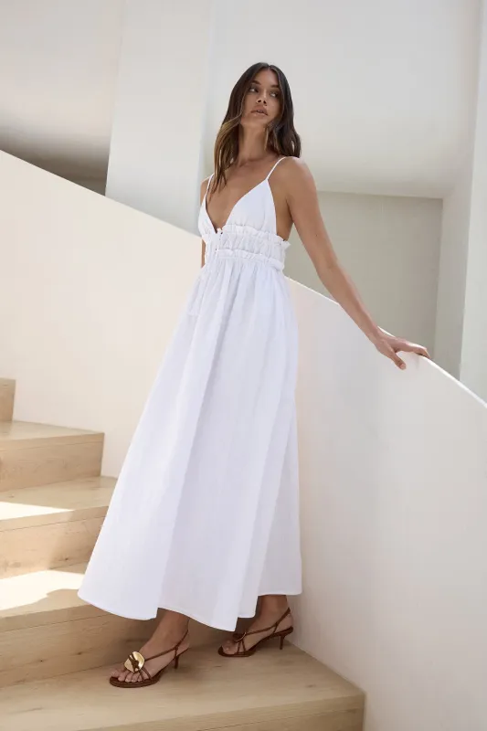 Thinking Of Love Maxi Dress White sold by Fortunate One