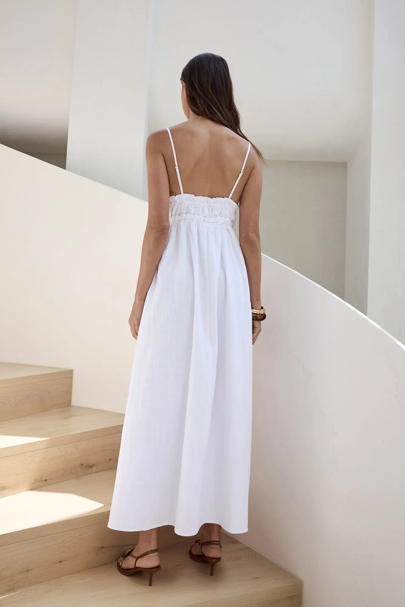 Thinking Of Love Maxi Dress White sold by Fortunate One product image thumbnail 2